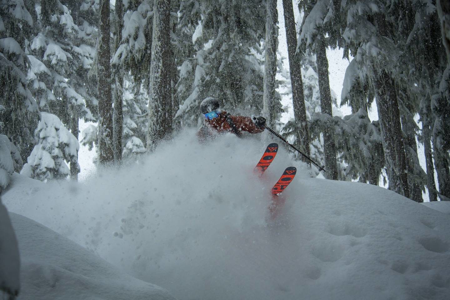 Athlete Mark Abma, captured on Whistler, after the early January snowfall.