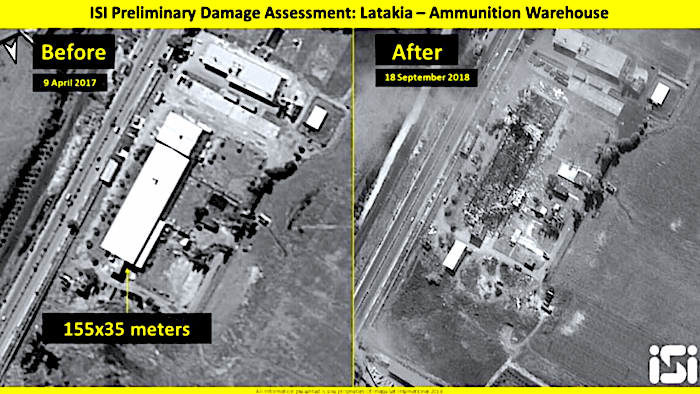 Latakia Ammo warehouse hit