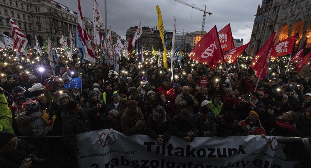 budapest protest orban slave law