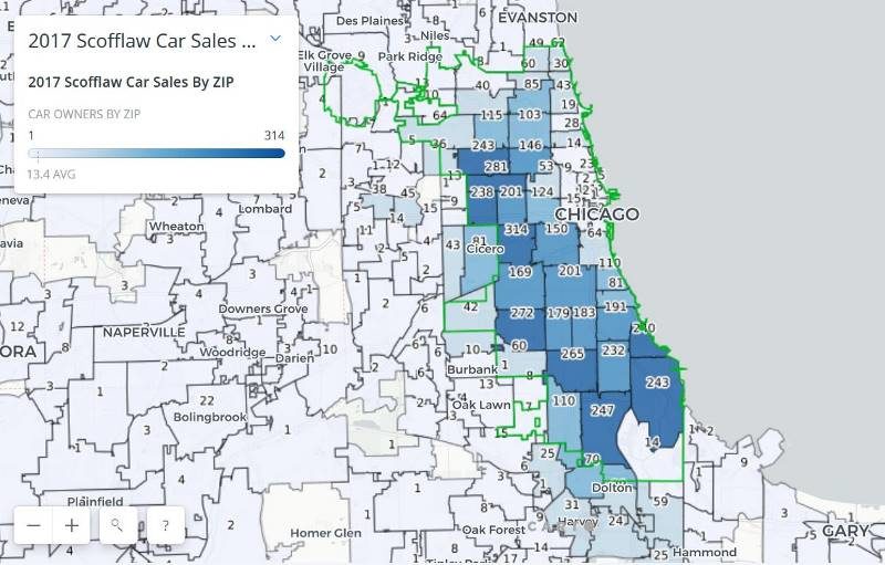 Click to enlarge chicago scofflaw car sales by zip