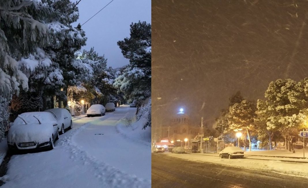 snow athens