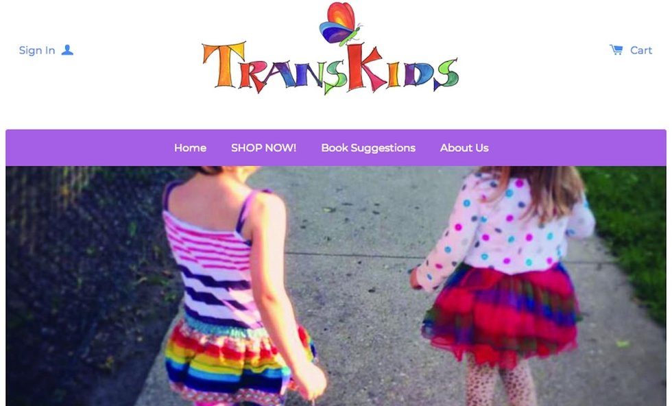 Click to enlarge TransKids website