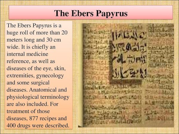 Click to enlarge Ebers Papyrus
