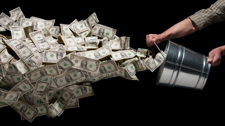 throwing money