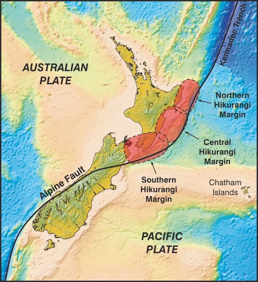 Click to enlarge Hikurangi subduction zone