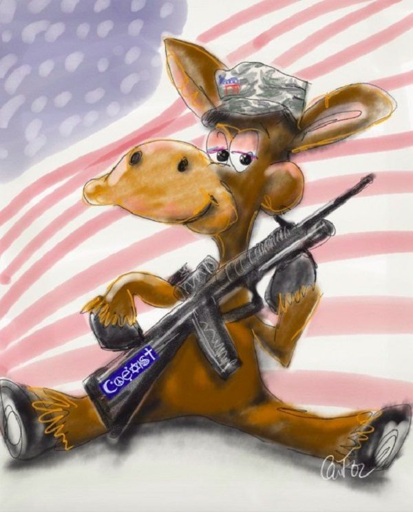 democrat donkey gun