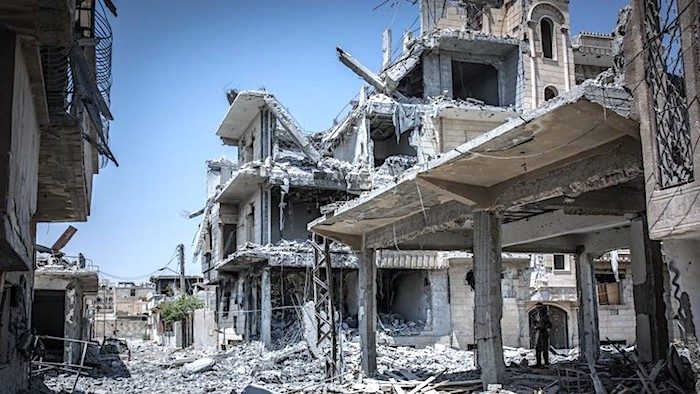 Bombed building