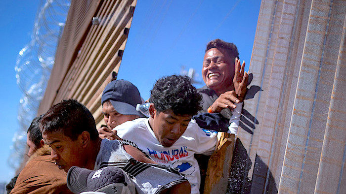 Migrants peppersprayed