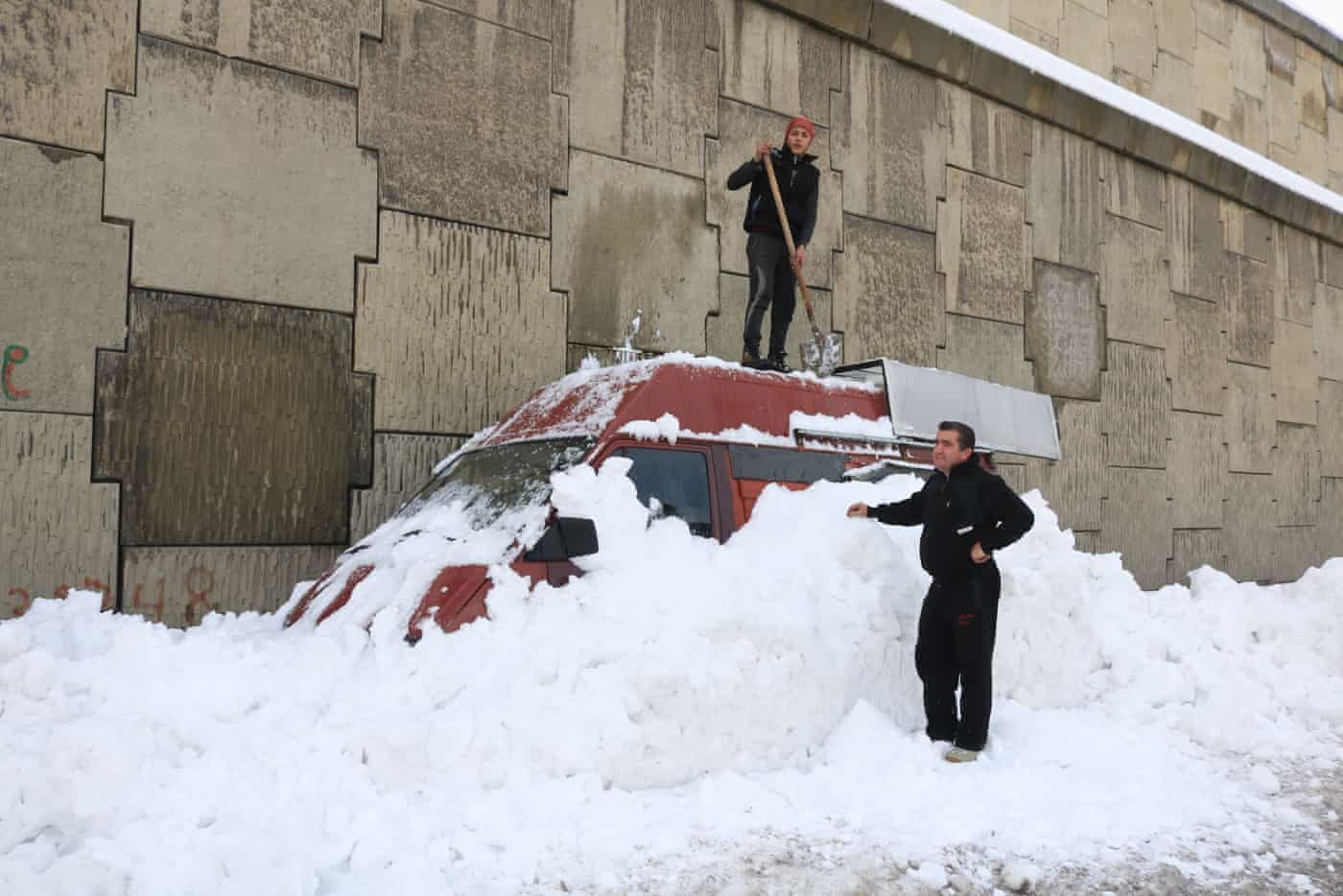 Click to enlarge The recent severe weather form Storm Norma has brought heavy snowfall to the mountain areas and villages outside of Beirut