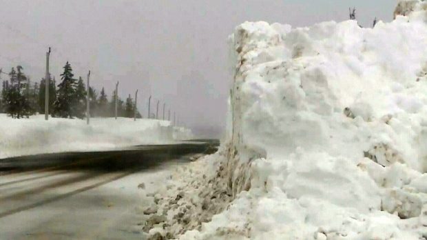 Cape Breton's towering snowbanks are drawing selfie-takers to North Mountain.