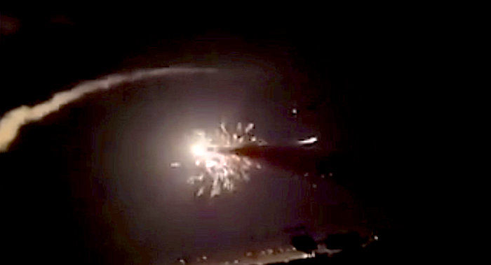 Frame grab Israeli missiles