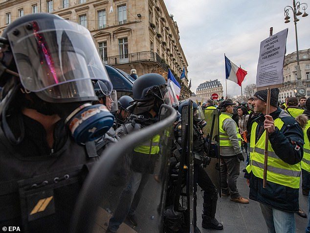 Click to enlarge yellow vest police