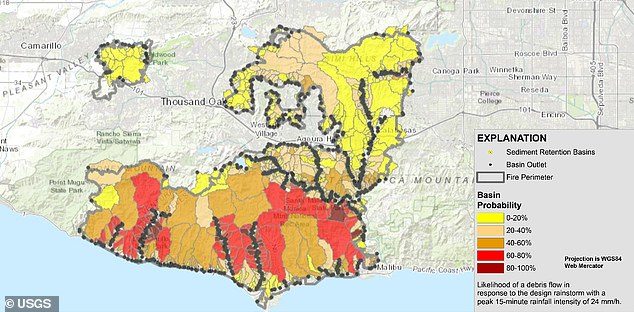 mud flow predictions california