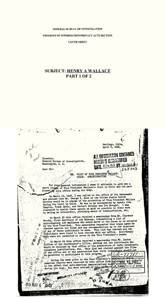 FBI document Wallace