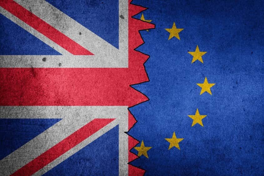 Britain EU flags