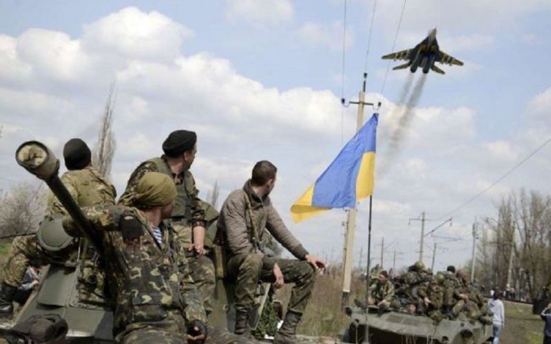 Ukraine soldiers jet