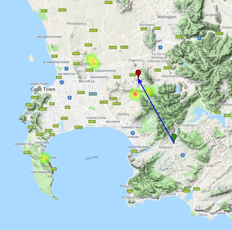 meteor south africa January 2018