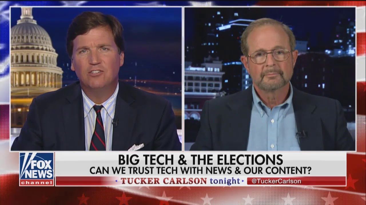 Tucker Carlson Epstein big tech google US elections