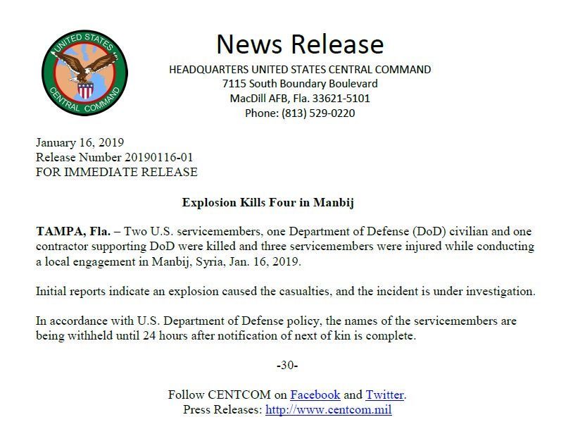 us military manbij release
