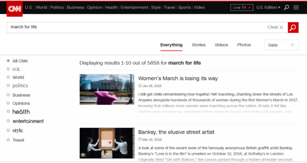 Click to enlarge CNN search