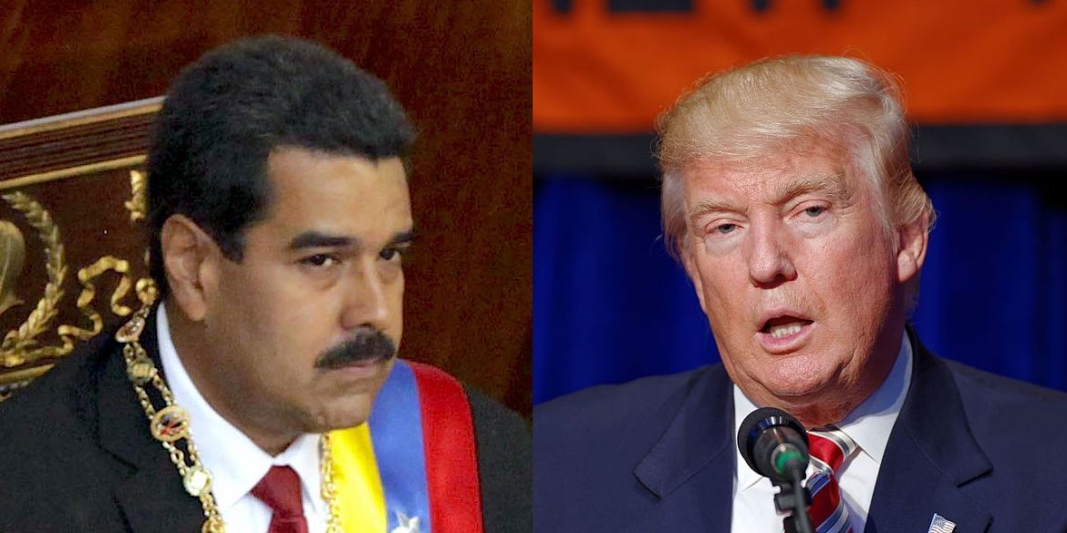 Nicolas Maduro (L) and Donald Trump