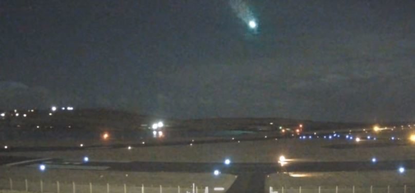 Click to enlarge Shetland meteor