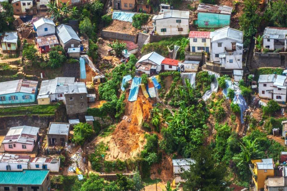 Landslide locations in Antananarivo,