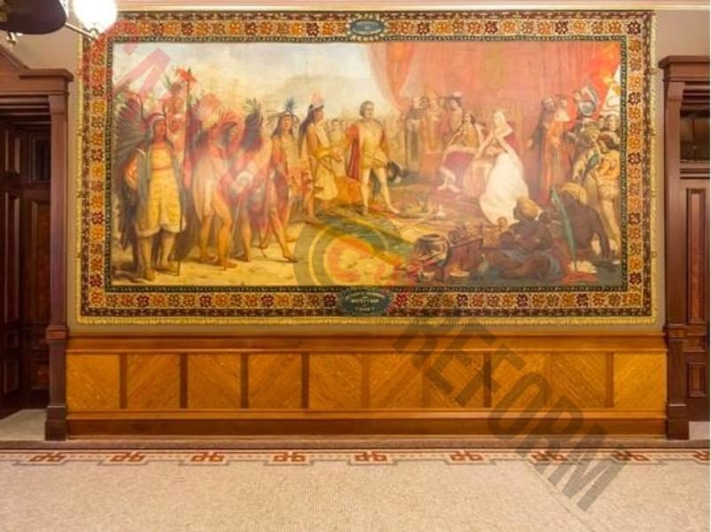 Notre Dame Christopher Columbus mural