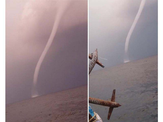 Pakistan waterspout