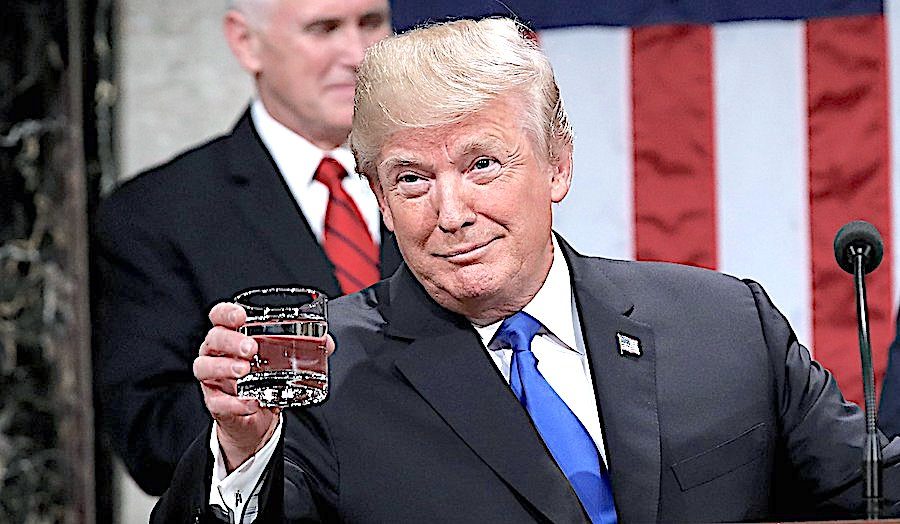Trump wine glass
