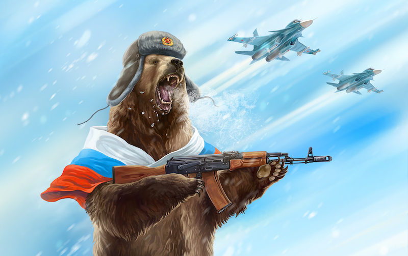 Click to enlarge russophobia Russia bear military jets