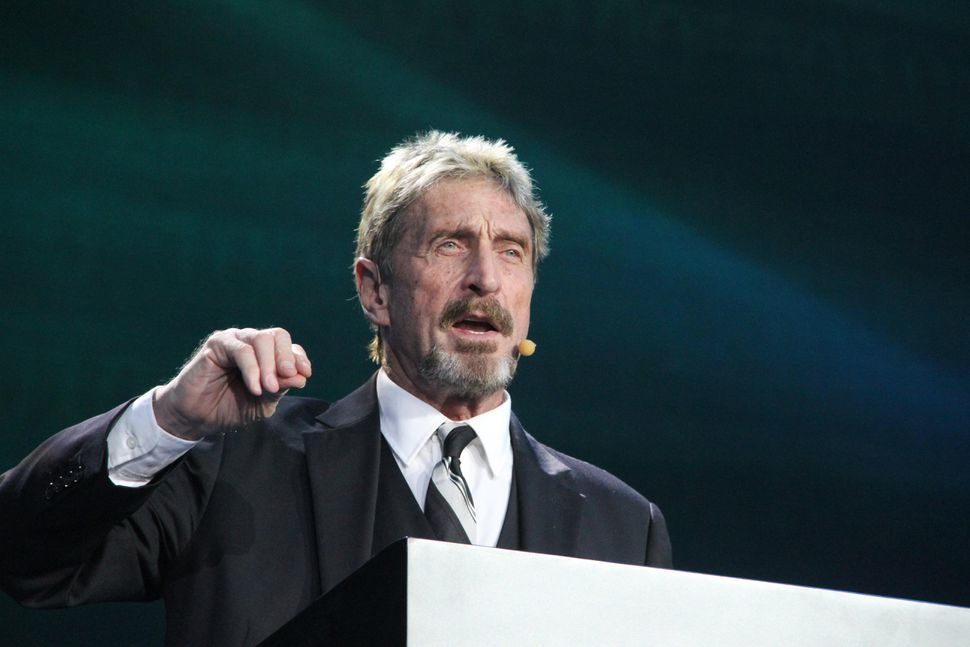 Click to enlarge John McAfee
