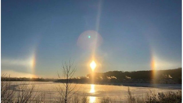 Sun dog over W MI