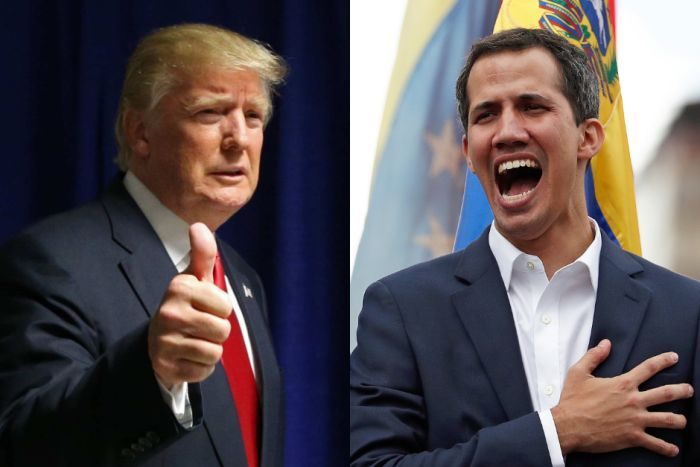Click to enlarge Donald Trump and Juan Guaido