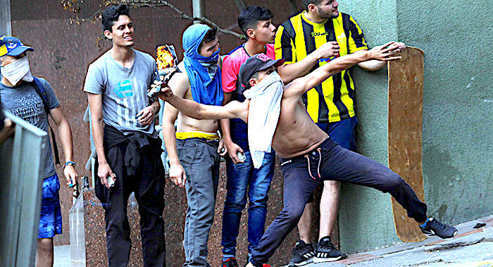 Demonstrators Venezuelan