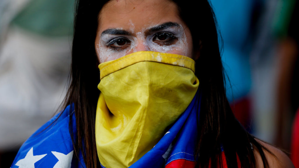 Venezuelan anti-government protester