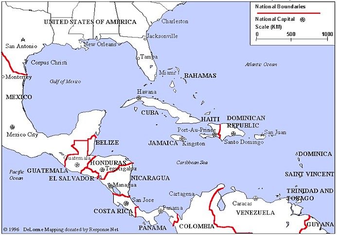 Caribbean Basin map