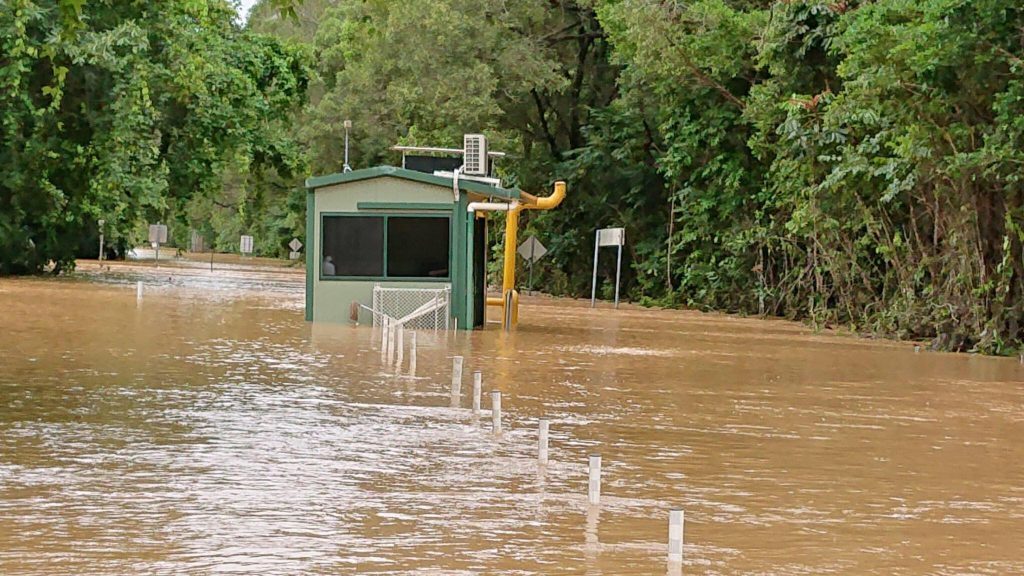 Daintree River flood at Daintree, Queensland, January 2019