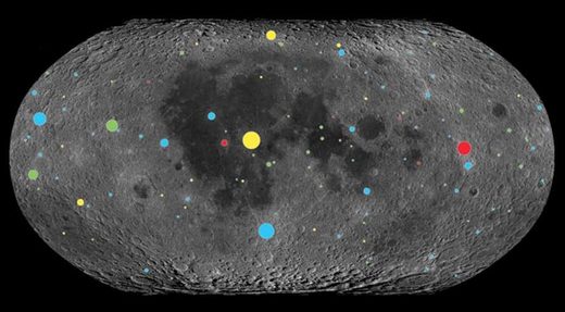 lunar craters moon
