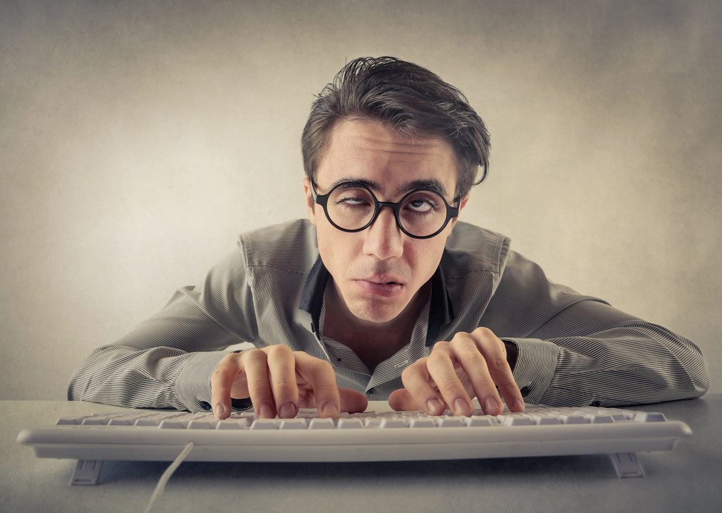 man at computer