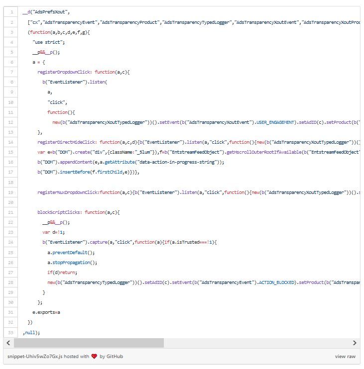 facebook javascript ad block