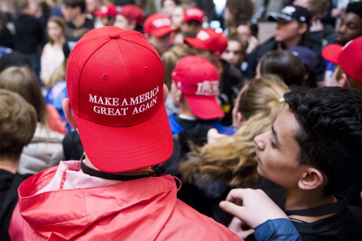 MAGA hat kid