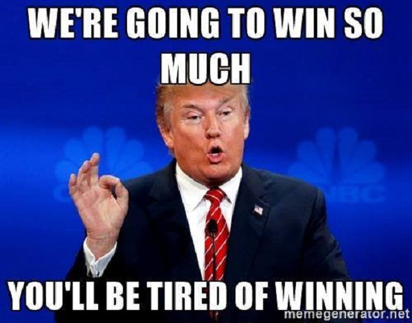 Trump winning