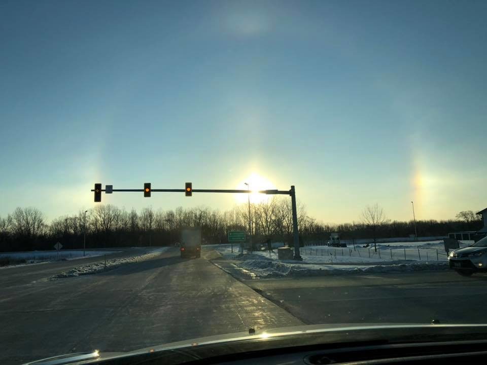 Sun dog over central Illinois