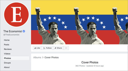 Economist facebook banner  Juan Guaido