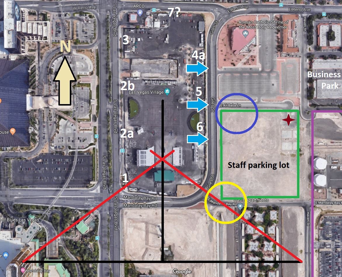 Click to enlarge route 91 shooting map