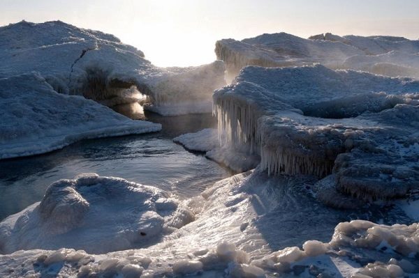 Ice on lake
