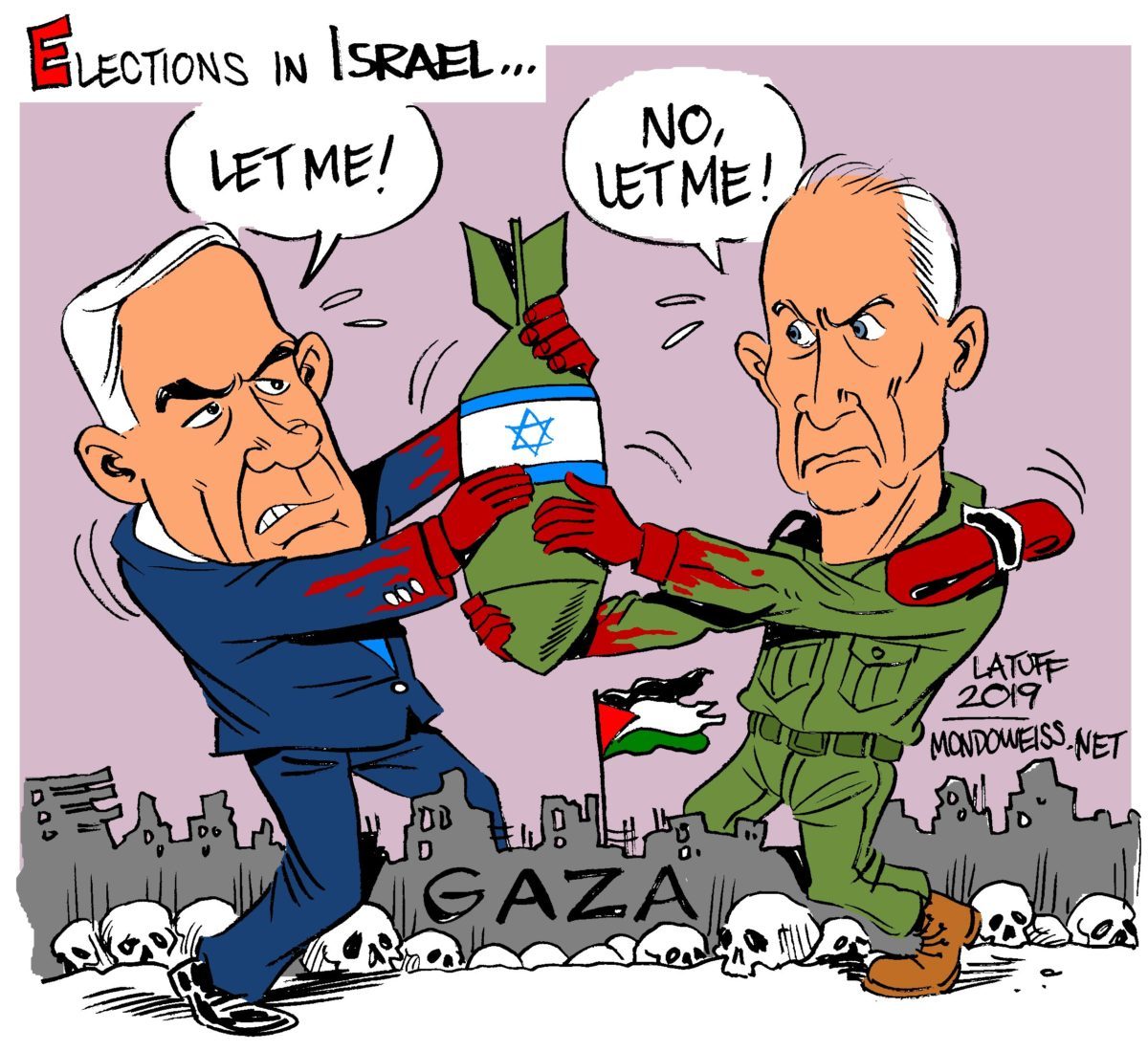 Click to enlarge gantz netanyahu