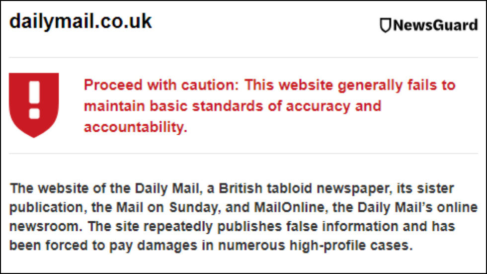 Newsguard Daily Mail