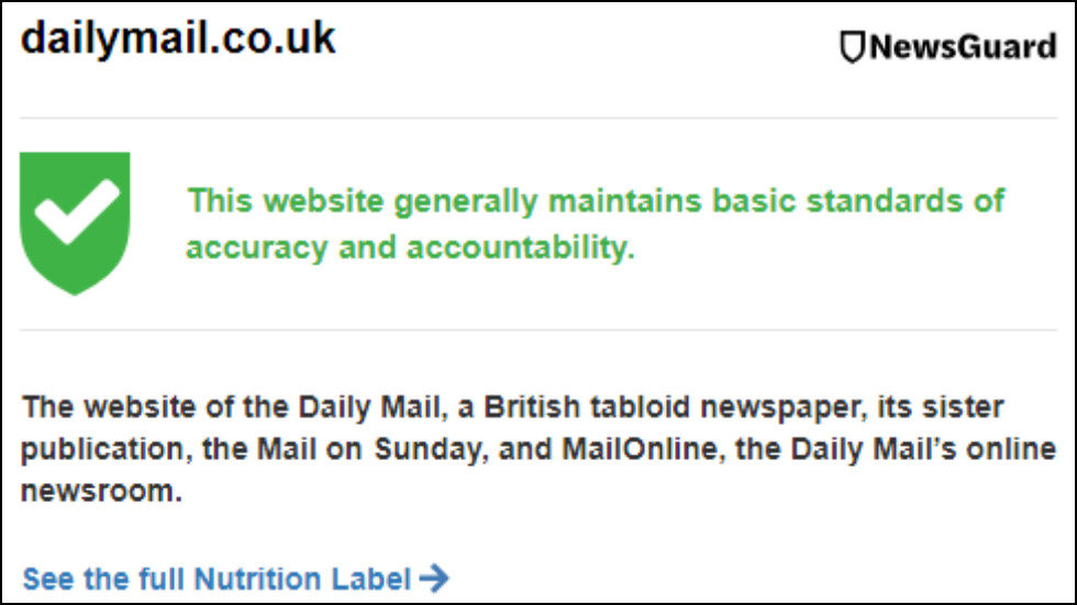 Newsguard Daily Mail